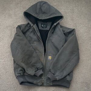 Carhartt Men's Gray Hooded Performance Jacket